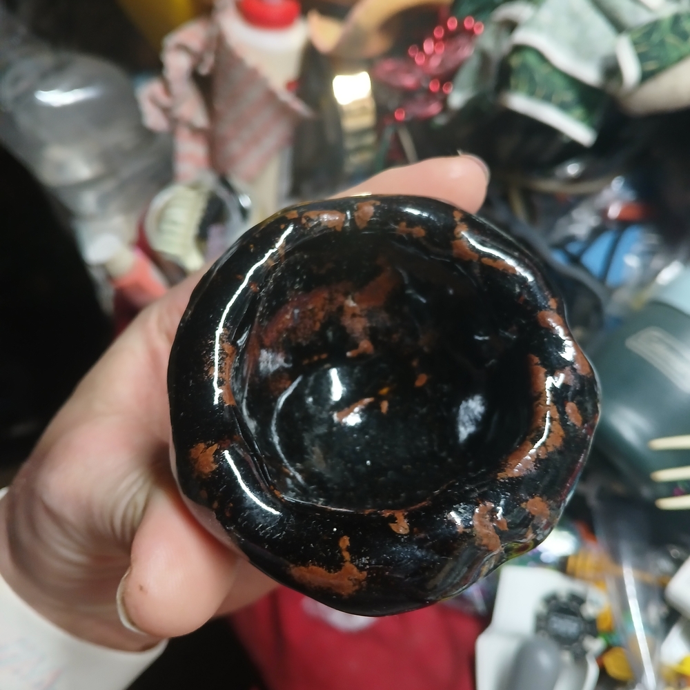 Handmade Black and Brown Glazed Ceramic Bowl - Home Art Ceramics- Ashtray
